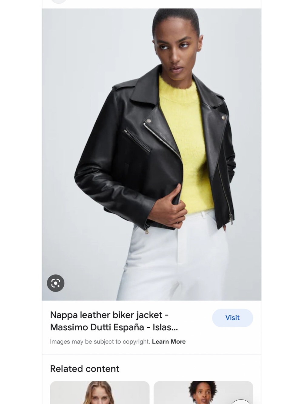 Massimo Dutti Black Nappa Sheepskin Leather Biker Jacket Size L